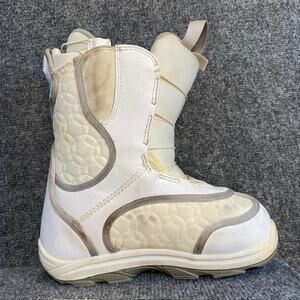 Burton Emerald Smalls White Snowboard Boots Kids Size 5 Womens Size 6 EU 36.5